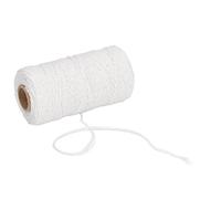 Makramee Schnur 2mm weich dick geruchlos recycelte Baumwolle Makramee Seil für DIY Quasten Basteln Garten Deko Hausdekoration Christmas Gifts (Blanca)