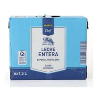 Makro Chef Leche Entera y Semidesnatada - Especial Hostelería - Pack de 6 x 1,5L | Leche de Galicia | Calidad Superio (1 caja 6 Brik de 1,5 L, Leche Entera Makro Chef)
