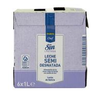 Makro Chef Leche Sin Lactosa - Desnatada, Entera y Semidesnatada - Pack de 6 x 1L | Leche de Galicia | Especial Hostelería (1 CAJA 6 L., Leche Semidesnatada Sin Lactosa Makro Chef)