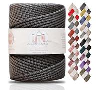 Makromecity, 5 mm x 94,8 m de poliéster macramé, cordón de Polipropileno para Manualidades, colgadores de Pared, Bolsas, subplaca, Alfombra
