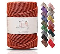 Makromecity, Cordón de macramé de poliéster, 3 mm x 131 Yardas, 3 mm, cordón de macramé de Polipropileno, para Colgar en la Pared, Bolsos, Placa Inferior, Alfombra