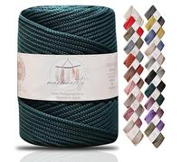 Makromecity, Cordón de macramé de poliéster, 5 mm x 104 Yardas, 5 mm, cordón de Polipropileno para macramé, para Colgar en la Pared, Bolsas, Placa Inferior, Alfombra (Verde Bosque)