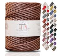Makromecity, Cordón de macramé de poliéster, 5 mm x 104 Yardas, 5 mm, cordón de Polipropileno para macramé, para Colgar en la Pared, Bolsos, Placa Inferior, Alfombra (Cobre)