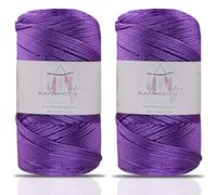 Makromecity Hilo de macramé de 2 hebras de 2 mm x 230 m, poliéster de alta calidad, cuerda de macramé de polipropileno, para manualidades, decoración del hogar, plato de hombro, bolso de mano, cadena