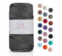 Makromecity Hilo de macramé de 2 mm x 115 m, poliéster premium, cuerda de macramé, hilo de polipropileno, para manualidades, decoración del hogar, plato de hombro, bolso de mano, cadena para chupete,