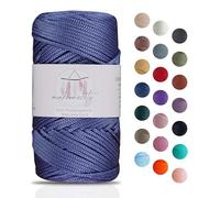 Makromecity Hilo de macramé de 2 mm x 115 m, poliéster premium, cuerda de macramé, hilo de polipropileno, para manualidades, decoración del hogar, plato de hombro, bolso de mano, cadena para chupete,