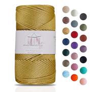 Makromecity Hilo de macramé de 2 mm x 115 m, poliéster premium, cuerda de macramé, hilo de polipropileno, para manualidades, decoración del hogar, plato de hombro, bolso de mano, cadena para chupete,