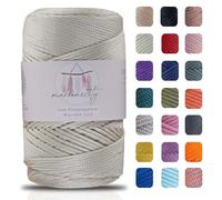 Makromecity Hilo de macramé de 2 mm x 230 m, poliéster de alta calidad, cuerda de macramé de polipropileno, para manualidades, decoración del hogar, plato de hombro, bolso de mano, cadena para chupete