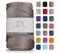 Makromecity Hilo de macramé de 2 mm x 230 m, poliéster de alta calidad, cuerda de macramé de polipropileno, para manualidades, decoración del hogar, plato de hombro, bolso de mano, corredor (visón, 1