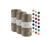 Makromecity Hilo de macramé de 3 hebras de 2 mm x 115 m, poliéster de alta calidad, cuerda de macramé de polipropileno, para manualidades, decoración del hogar, plato de hombro, bolso de mano, cadena