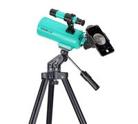 Maksutov-Cassegrain - Telescopio Mak60 para niños y adultos, 750 x 60 mm, compacto y portátil para viajes, telescopio de astronomía para principiantes con trípode ajustable y adaptador de teléfono