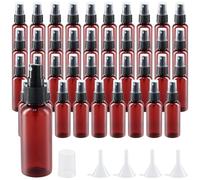 MAKTSAM 40 botellas de spray de 100 ml con 4 embudos, botellas de spray de niebla fina, botella atomizadora de viaje de plástico vacía recargable para perfume, agua, cosméticos