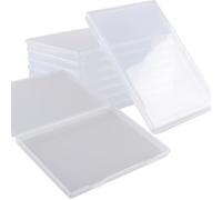 MAKTSAM 8 cajas de plástico A4, soporte de papel transparente A4, cajas de almacenamiento de papel para álbumes de recortes con broches y tapas, estuche portátil A4 para revistas, documentos, 30,5 x