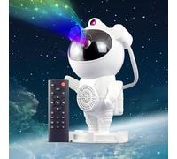 MAKTUL Proyector Estrellas Astronauta Galaxy, Altavoz Bluetooth y Sonidos Relajantes, Lámpara Techo Galaxia 8 modos 360º, Control Remoto y Temporizador, Regalo Original, Decoración Habitación