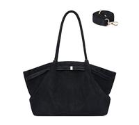 Makukke Bolso Shopper Grande para Mujer de Imitación de Ante - Hombro y Bolso Hobo 3 en 1 - Elegante Tote para la Universidad, la Oficina y el día a día (Negro)