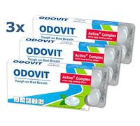 Mal aliento - ODOVIT te ayuda: 3x pastillas para la higiene bucal de 10 unidades - Fuerte contra la halitosis - para un aliento fresco y duradero