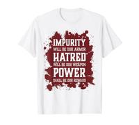 Mal Cráneo Impureza Odio Poder Infierno Demonio Caos Camiseta gráfica económica, Hombre, Blanco, M