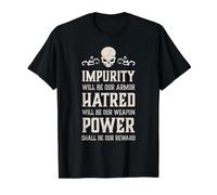 Mal Cráneo Impureza Odio Poder Infierno Demonio Caos Camiseta gráfica económica, Hombre, Negro, M