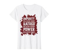 Mal Cráneo Impureza Odio Poder Infierno Demonio Caos Camiseta gráfica económica, Mujer, Blanco, M