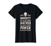 Mal Cráneo Impureza Odio Poder Infierno Demonio Caos Camiseta gráfica económica, Mujer, Negro, M