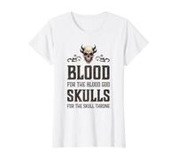 Mal Cráneo Sangre para La Sangre Dios Infierno Camiseta gráfica económica, Mujer, Blanco, XS