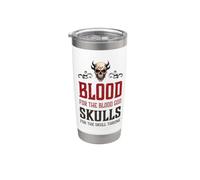 Mal Cráneo Sangre Para La Sangre Dios Infierno Vaso térmico de acero inoxidable de doble pared