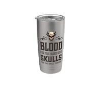 Mal Cráneo Sangre Para La Sangre Dios Infierno Vaso térmico de acero inoxidable de doble pared