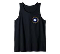 Mal de Ojo Azul con símbolo de protección mística para Hombres y Mujeres Camiseta sin Mangas