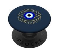 Mal de Ojo Azul con símbolo de protección mística para Hombres y Mujeres PopSockets PopGrip Adhesivo