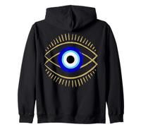 Mal de Ojo Azul con símbolo de protección mística para Hombres y Mujeres Sudadera con Capucha