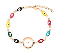 Mal de Ojo esmaltado Multicolor de Acero Inoxidable Grabado con La fe Puede Mover montañas/Nada es Imposible con Dios Semilla de Mostaza YA4764