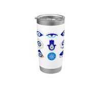 Mal de ojo griego: protección, matiasma, felicidad, simbolismo, karma Vaso térmico de acero inoxidable de doble pared