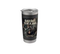 Mal día para ser un Jake Funny Turkey Hunter Irony Meme Vaso térmico de acero inoxidable de doble pared