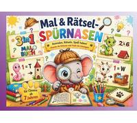 Mal & Rätsel-Spürnasen: Rebus Malbuch für Kinder ab 7 Jahren - 3-in-1: Ausmalen, Rätseln und Lösungen entdecken mit emotionalem Mehrwert