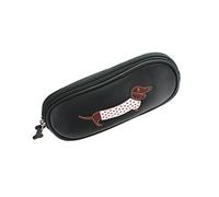 Mala de piel MEJORES AMIGOS colección de cuero de la caja de los vidrios Perro Salchicha 5115_65 Negro