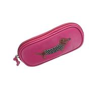 Mala de piel MEJORES AMIGOS colección de cuero de la caja de los vidrios Perro Salchicha 5115_65 Rosa