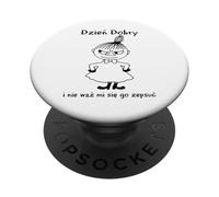 Mala Dzien Dobry BW PopSockets PopGrip Adhesivo