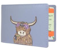 Mala Leather Bella Collection 624TC_33 - Tarjetero de viaje o identificación, Lila, M, Moderno