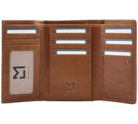 Mala Leather Bloomsbury Collection 3678_17 - Cartera de piel con bloqueo RFID, Tan, Talla única, Moderno