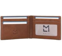 Mala Leather Bloomsbury Collection - Cartera de piel con bloqueo RFID 1050_17, Tan, Talla única, Moderno