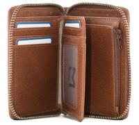 Mala Leather Bloomsbury Collection - Cartera de piel con cremallera alrededor RFID 1048_17, Tan, Talla única, Moderno