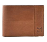 Mala Leather Bloomsbury RFID - Cartera triple de piel auténtica con bolsillo para monedas, canela, Talla única