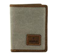 Mala Leather Canvas & Hunter - Soporte de piel para notas, tarjetas e identificación, protección RFID, con 2 secciones para notas, 6 ranuras para tarjetas, 2 ventanas de identificación, 10 x 10 x 2 cm