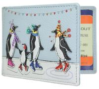 Mala Leather Chille Collection 619TC_32 - Tarjetero de viaje de piel para boletos de temporada, azul celeste, Talla única