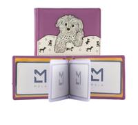Mala Leather Coco Puppy - Soporte para tarjetas de identificación RFID, capacidad para 12 tarjetas, 10 x 7 x 1 cm, con bolsa para el polvo, Purple, 10 X 7 Centimeters, Moderno