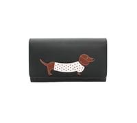 Mala Leather Colección Best Friends Monedero de Cuero de Perro Salchicha 3304_65 Negro