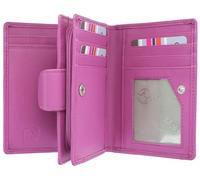 Mala Leather Colección Origin Monedero de Cuero con Protección RFID y Ventana Externa para DNI 3118_5 Rosa