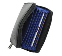 Mala Leather Colección Origin Tarjetero de Crédito Concertina de Cuero con Protección RFID 552_5 Negro