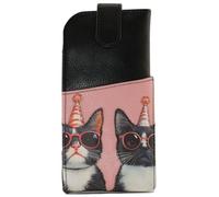 Mala Leather Cool Cats Collection 5215_39 - Funda de piel para gafas, Black, Talla única
