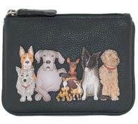 Mala Leather Kennel Crew - Monedero pequeño de piel RFID 4331_40, gris, Talla única